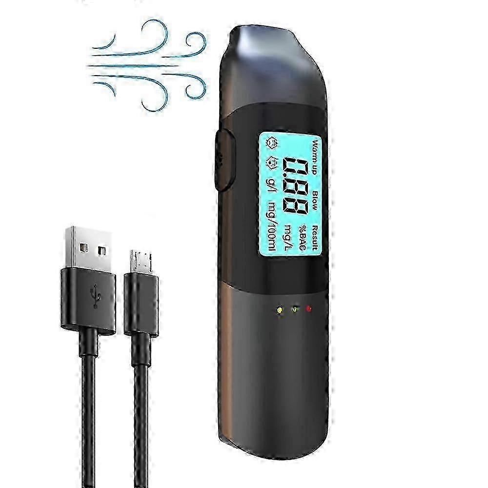 High Precision Alcohol Detector - Car Portable Breath Analyzer with Semiconductor Sensor and Instant Results