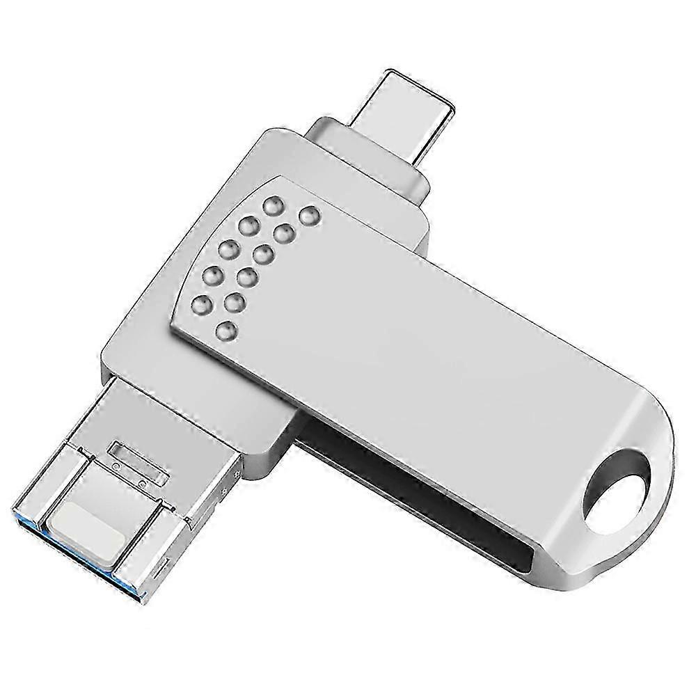 RICHWELL 256GB Swivel Memory Stick Type C/Lightning/USB III in 1 Thumb Drive USB 3.0 Flash