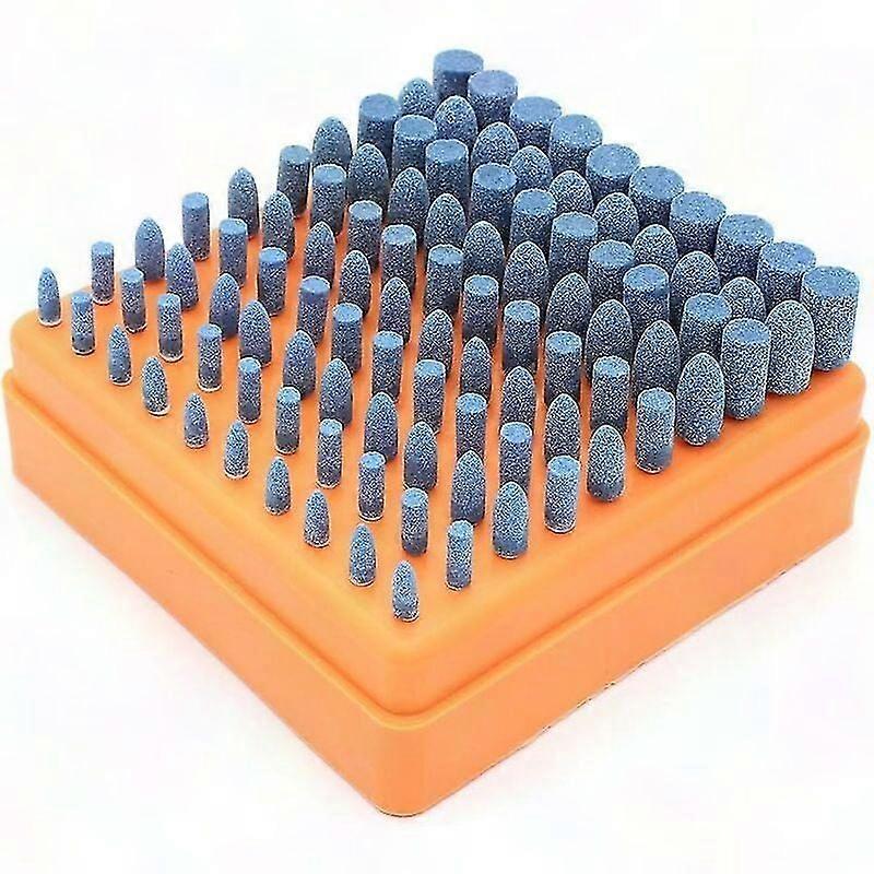 100 Pcs Dremel Polishing Grinding Head Set, 3mm Shank Multi-Function Accessories for Rotary Tools (Blue)