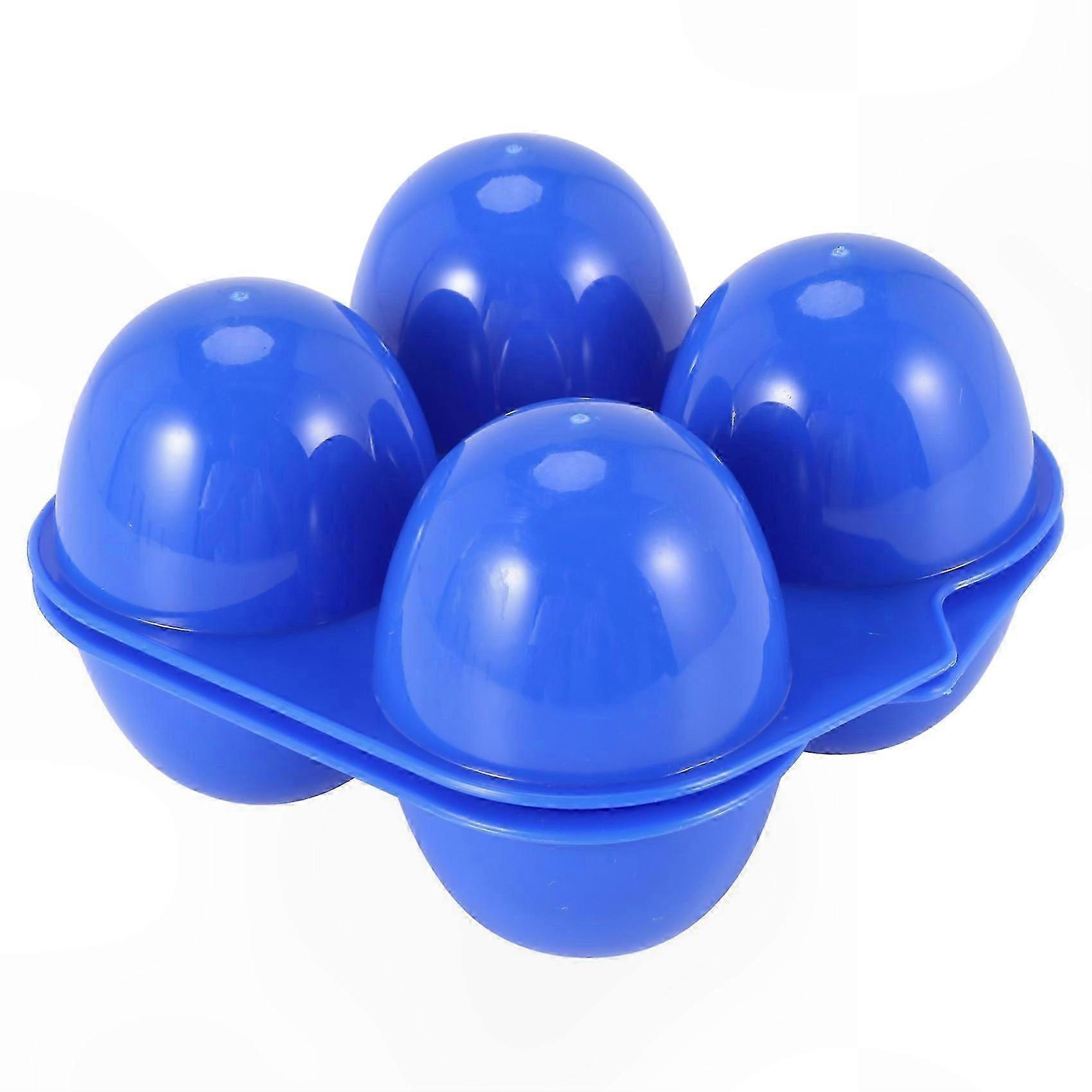Portable Plastic Egg Storage Box for Camping - Holds 4 Eggs