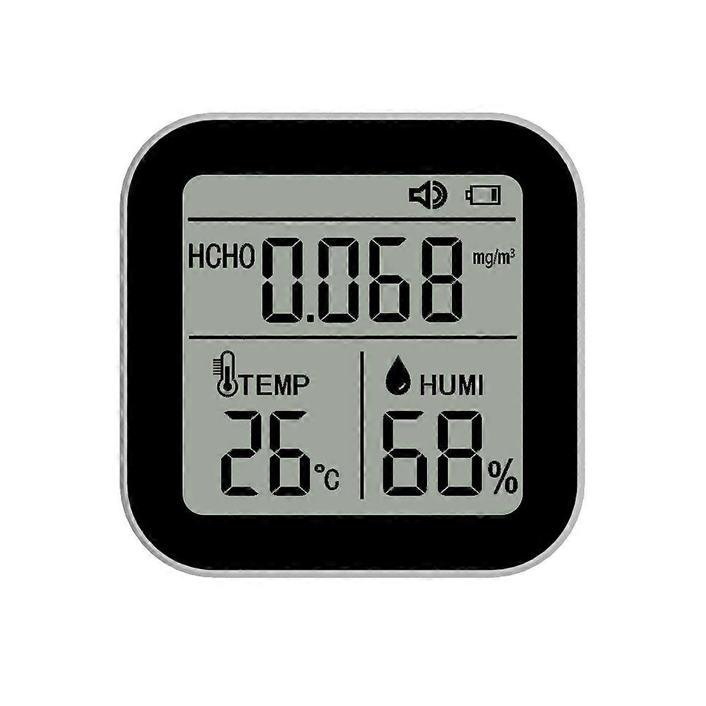 3 in 1 Air Quality Monitor High Accurate HCHO Formaldehyde Temperature Humidity Detector with Alarm Function for Home Office Car