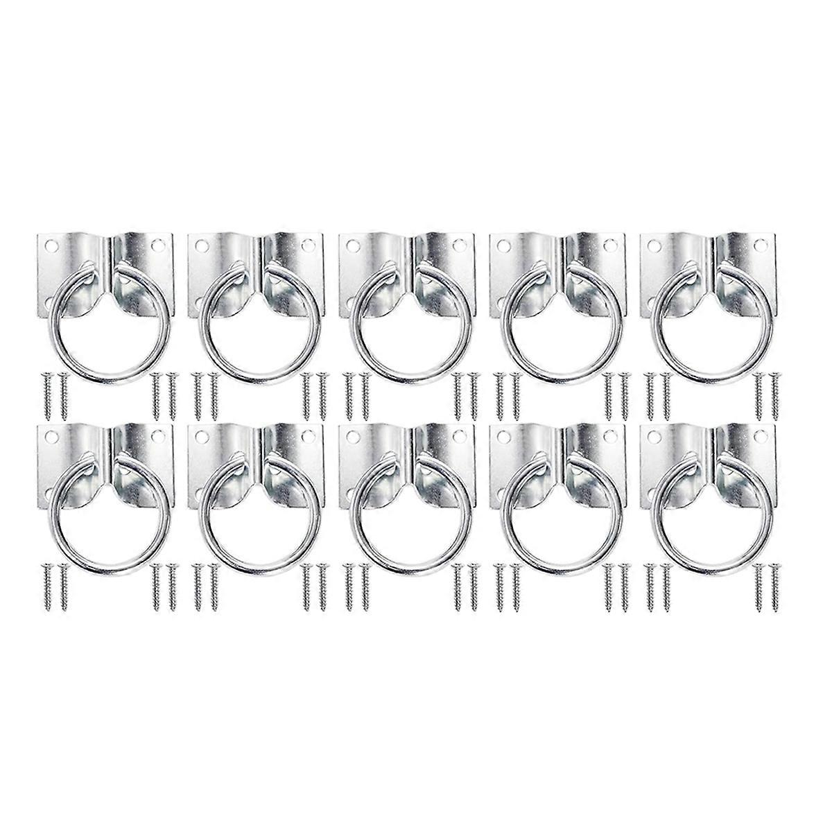 10 Pack Tie Ring for Horse,Block Tie Ring with Screws