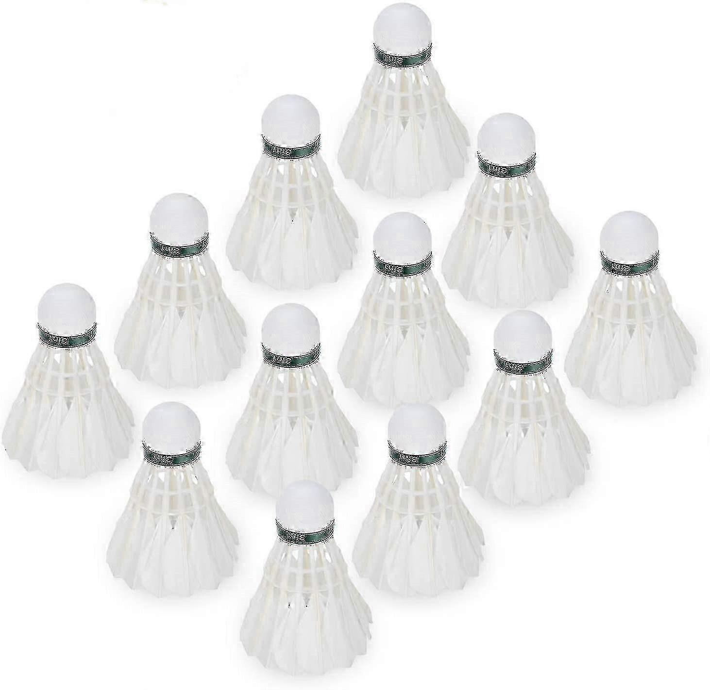 12-Pack Durable Badminton Shuttlecocks for Training with Stable Flight Performance