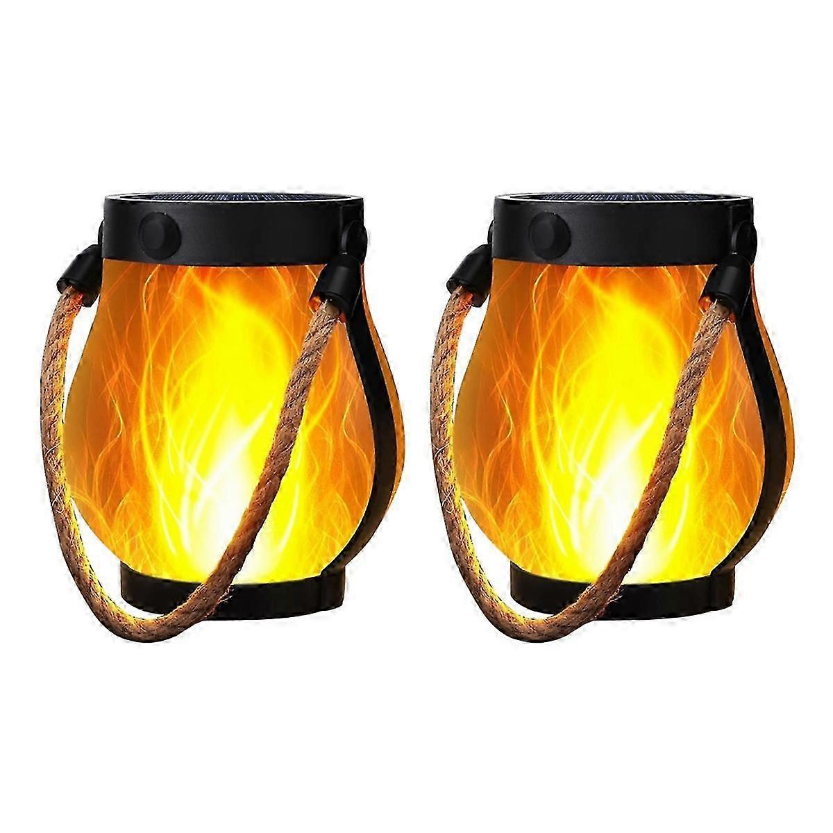 Solar Lanterns Lys Flimrende Flamme Hage