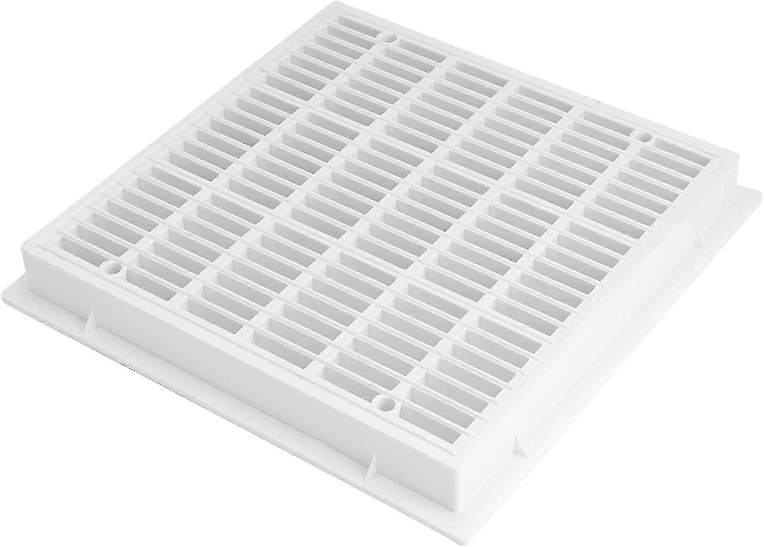 9-Inch White Square Swimming Pool Main Drain Floor Cover Plate