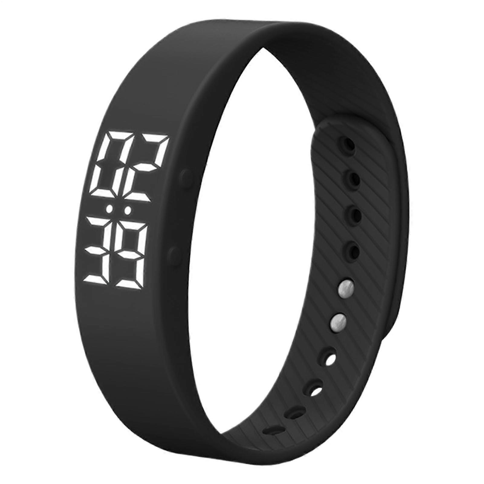 Fitness Tracker Waterproof Pedometer Watch For Running Exercise Gym Walking Black Calories Unisex Activity Tracker