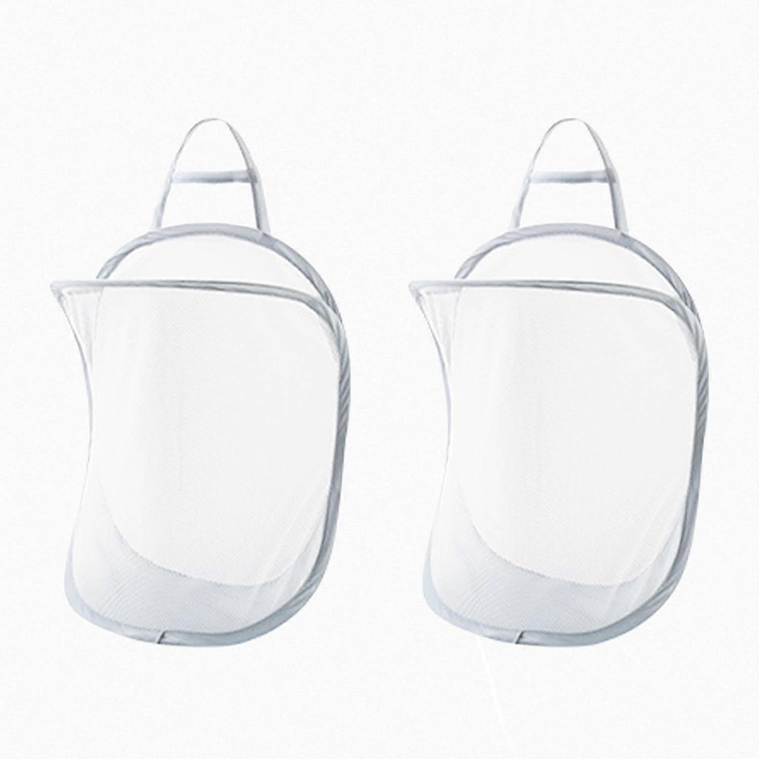Mesh Hanging Laundry Hamper 2 Pack Foldable Laundry Basket Laundry Hamper