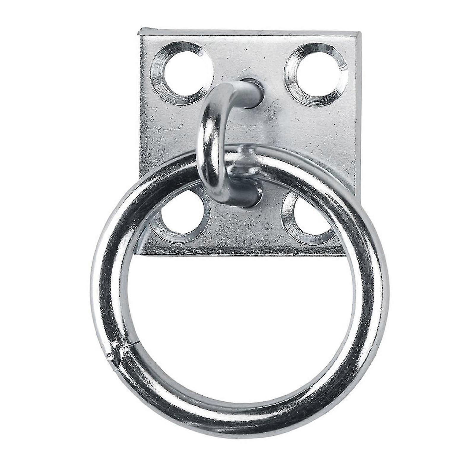 Tie Ring Plate Rust Proof Plating Metal Horse Hitching Ring for Horse Stall Stable Bathing