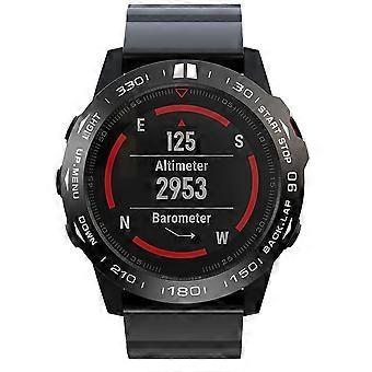 Prosta powłoka zegarka Przydatny zegarek Etui ochronne Elegancka ramka zegarka Akcesoria do zegarków kompatybilne z Garmin Fenix 5x (pierścień, biała litera)