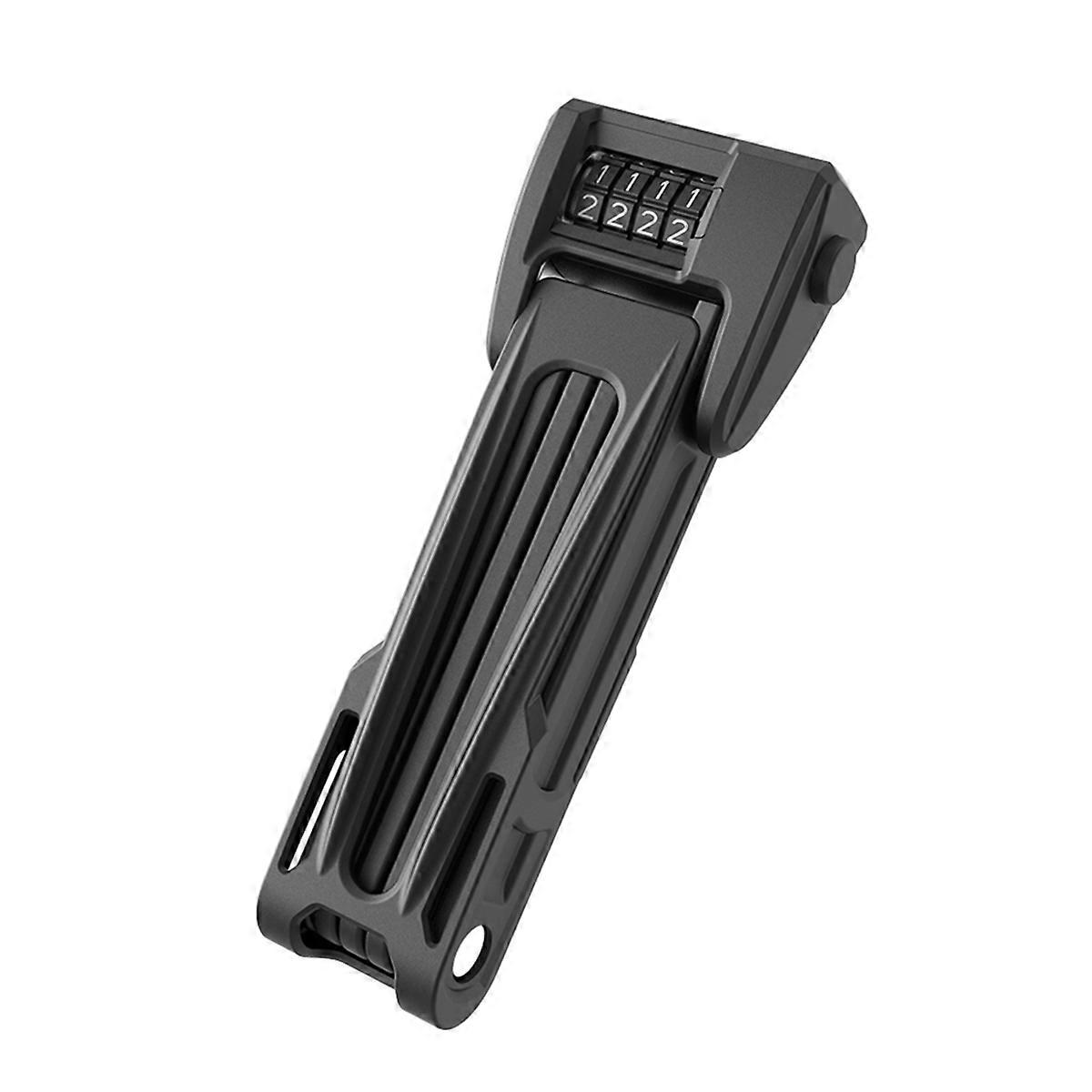 Anti-Theft Folding Bike Lock with Air Tag Bracket, High Security Combination Lock for E-Bikes and Sc