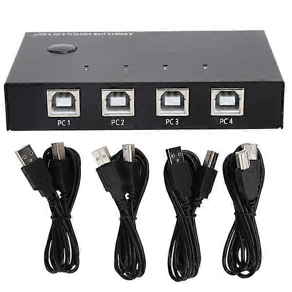 4 in 4 Out Switch USB Multiport Signal Source Converter KVM Data Sharing Unit