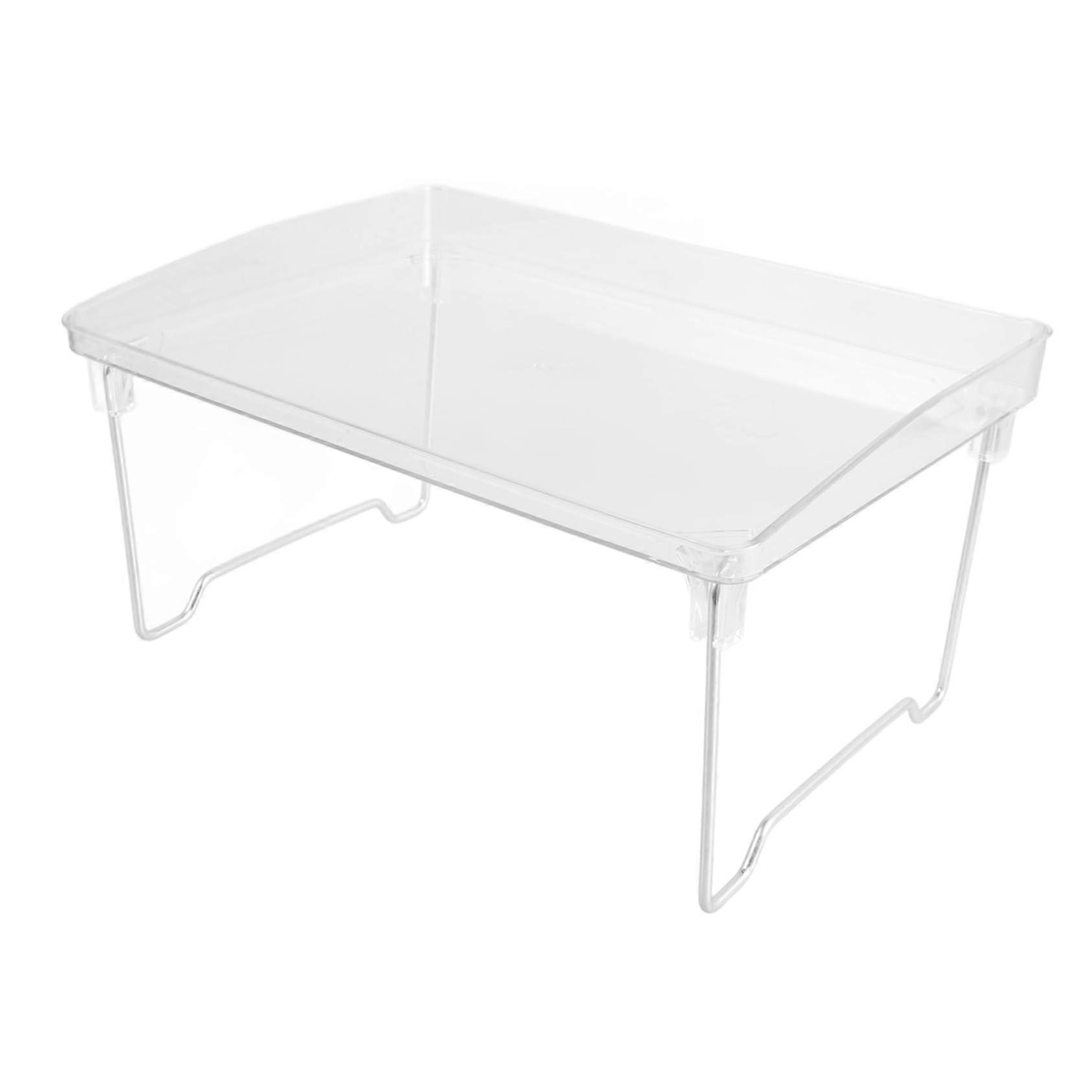 Storage Rack Kitchen Organizer, Table Shelf for Seasonings and Toiletries, SpaceSaving Raised Edges, Easy to Clean