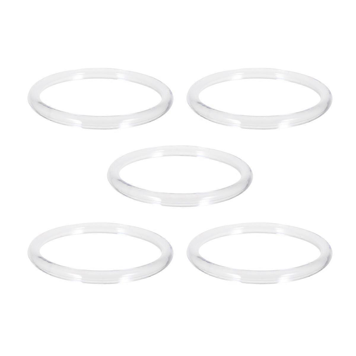 5pcs Round Handles Replacement for Bag Handles Round Bag Handles Purse Handles for Women(Transparent)