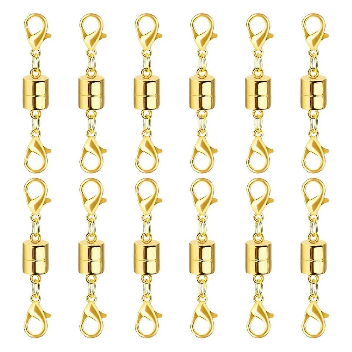 Magnetic Necklace Jewelry Clasps and Closures with Double Lobster Clasp, Magnetic Jewelry Clasps for Necklaces A