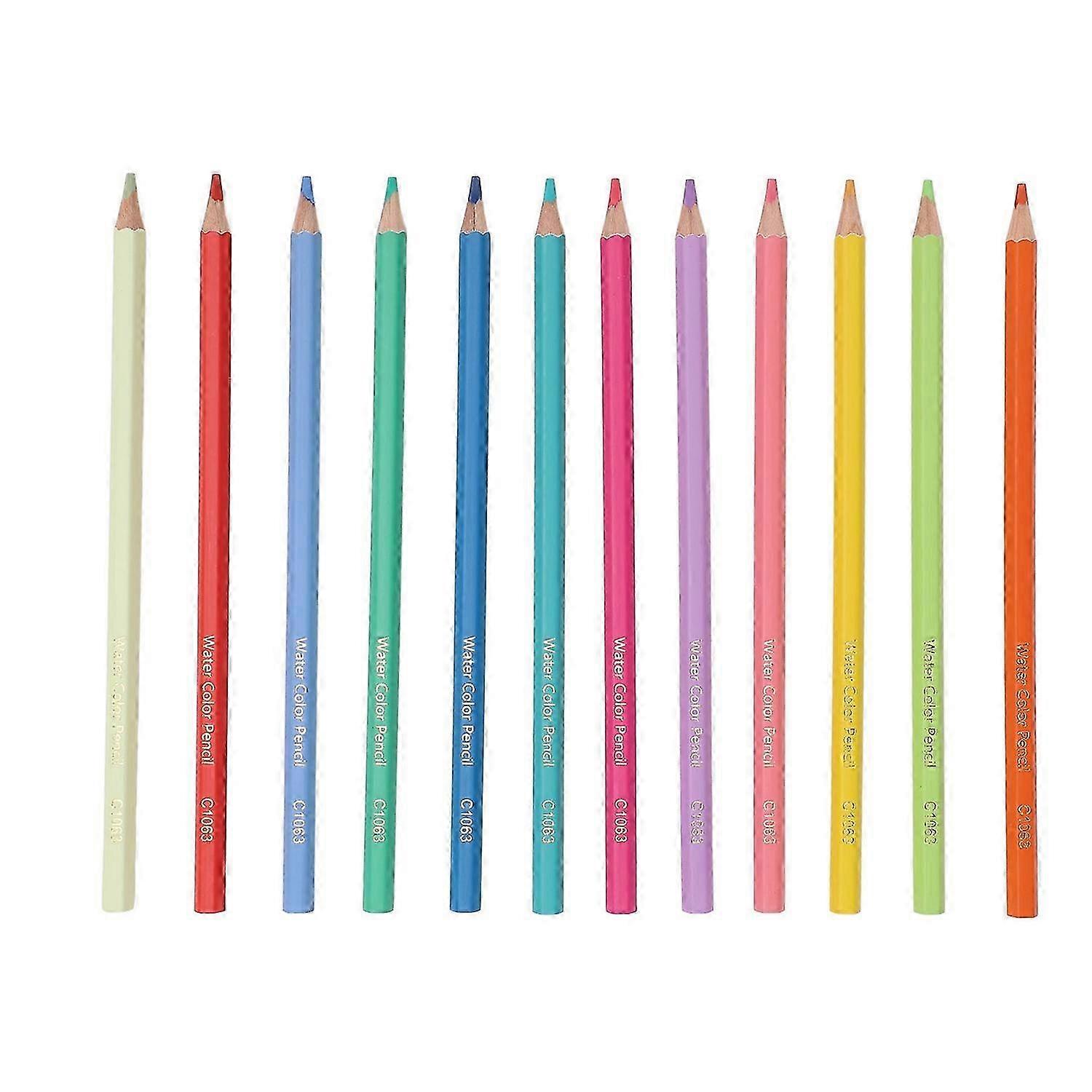 12 Color Pencil Set Hex Anti Slip Wooden Handle Vibrant Vivid Colors Pencil Set for Writing Calligra