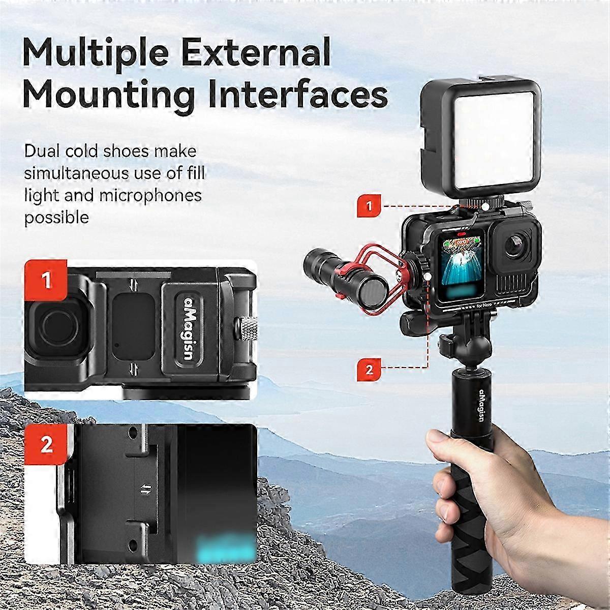 Camera Metal Cage with Silicone Lens Cover for