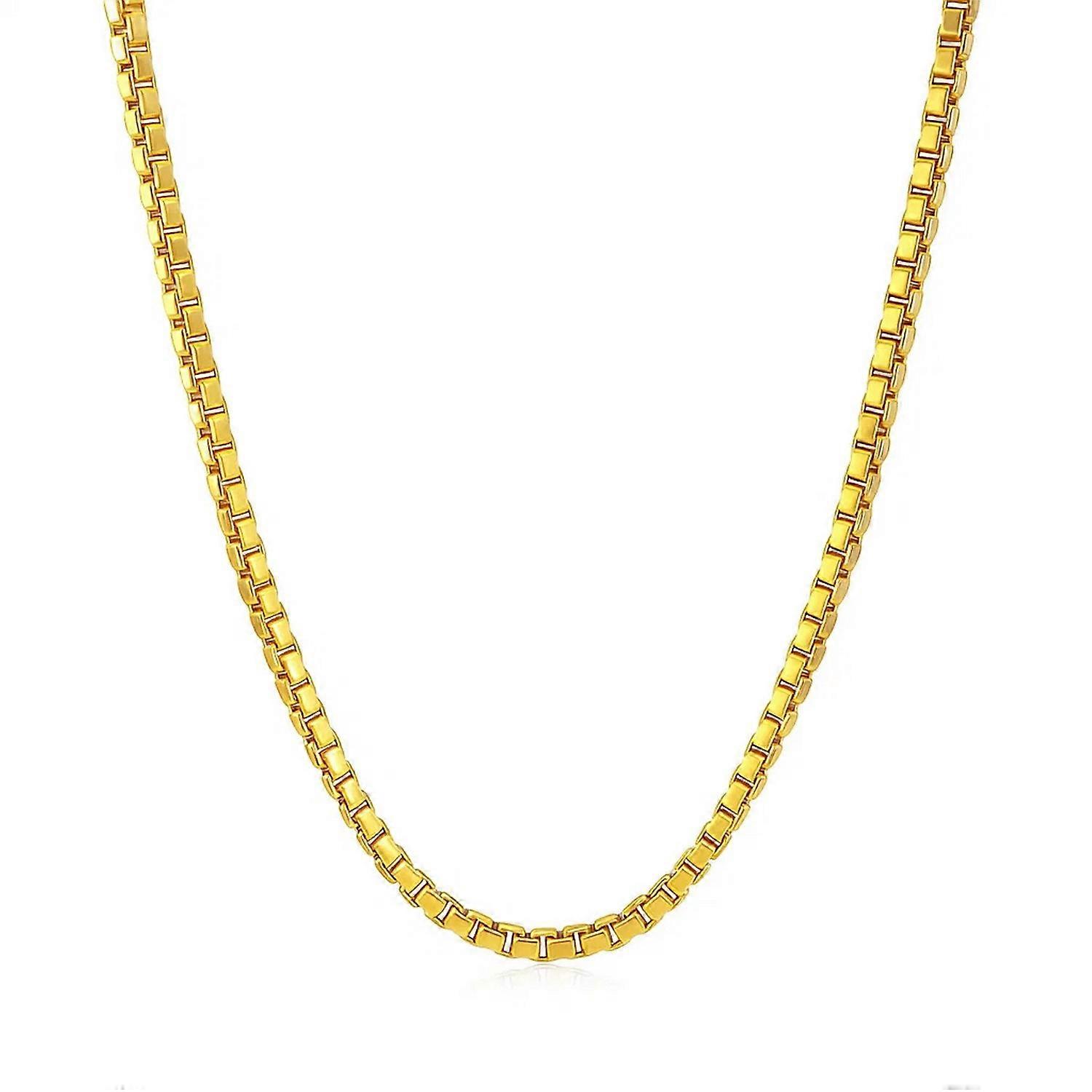 2.0mm 14k Gelbgold Semi Solid Box Kette