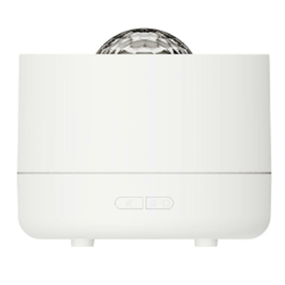 Humidifier with Starry Projector, Aromatherapy Diffuser & Flame Effect, USB Rotate Projection Light Mist Maker Fogger B