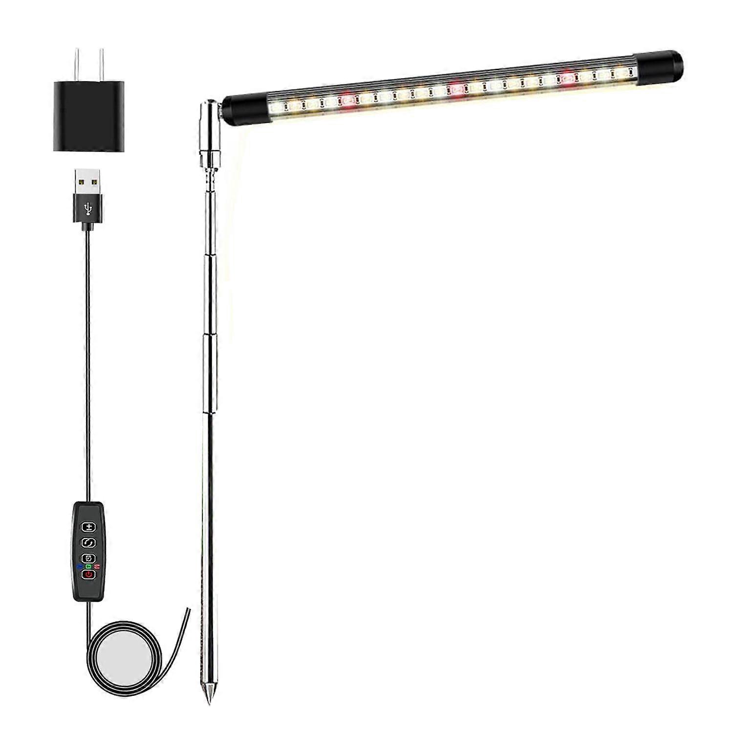 Full Spectrum LED Grow Lights for Indoor Plants with Adjustable Height, 3 Lighting Spectrum, Auto T