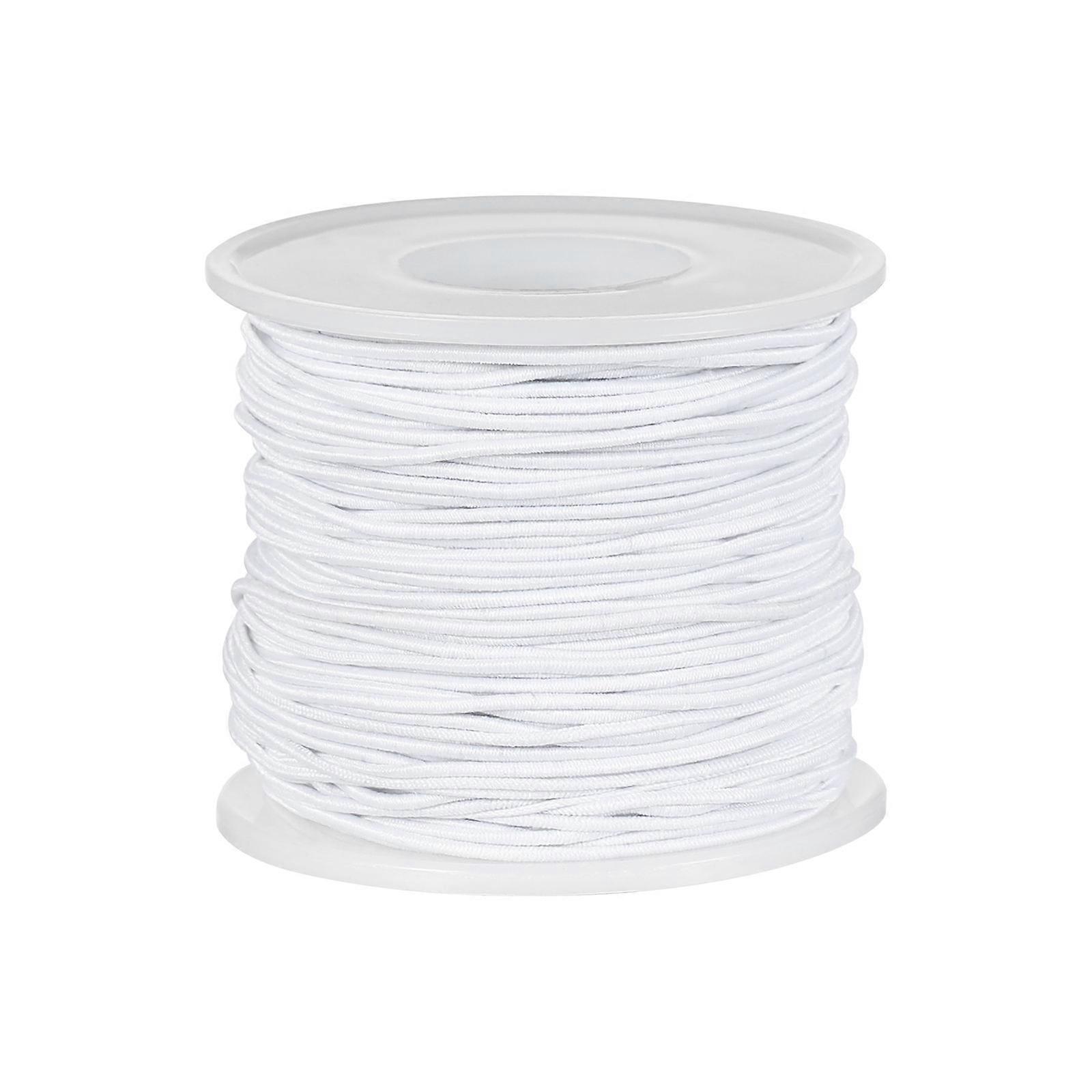 Elastic Cord 1 Roll 50M White Rope For Perfect For Knotting And Threading Beads Projects