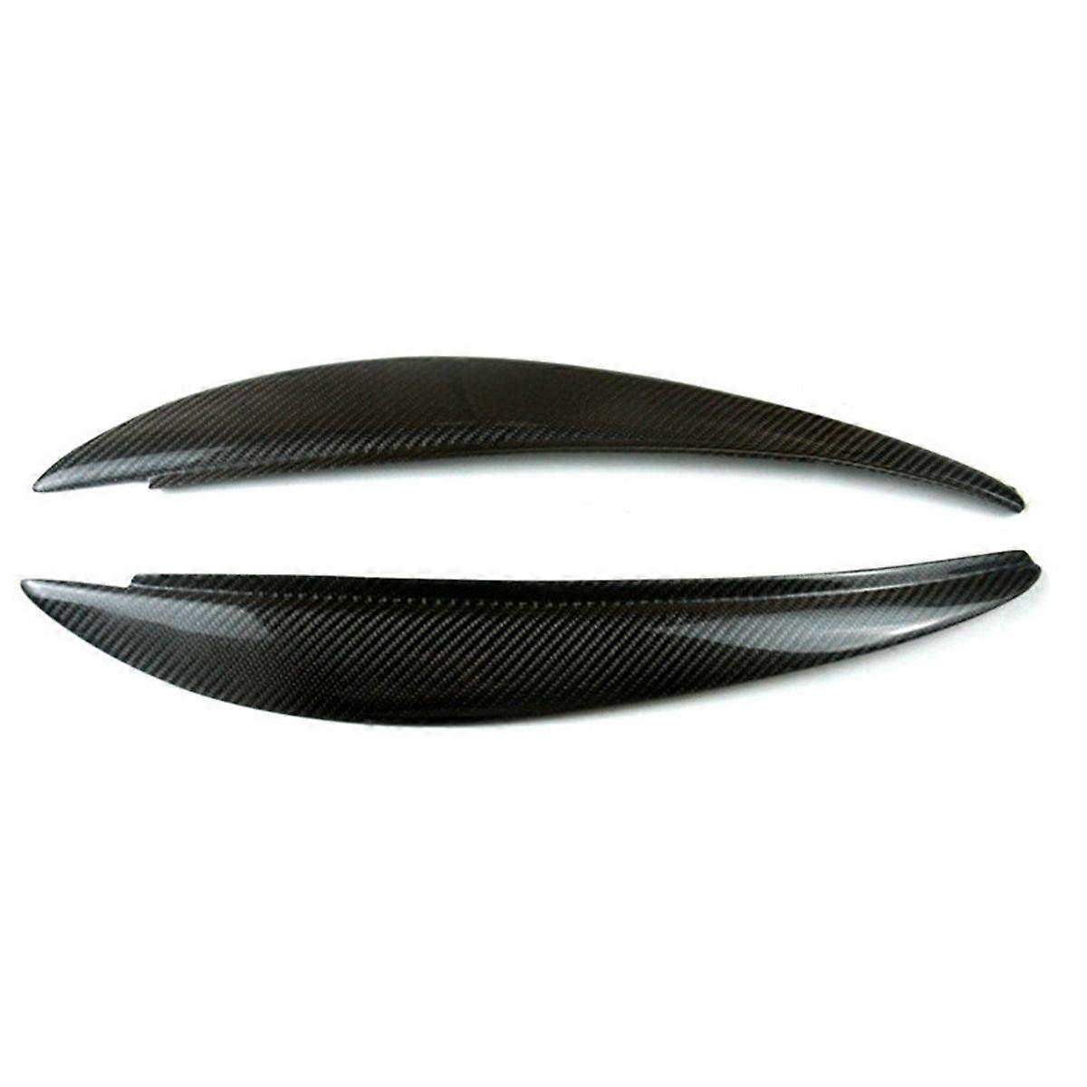 For 2006-2010 206 Carbon Fiber Front Headlight Cover Head Light Lamp Eyelid Eyebrow