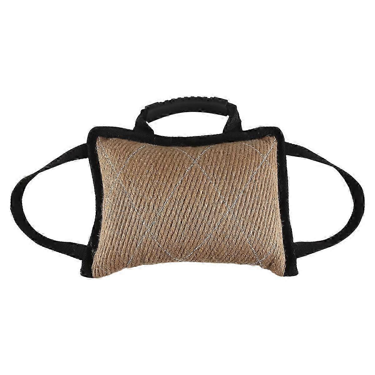 دائم تدريب لدغة لعبة شد مع 3 مقابض الجوت الكتان لدغة وسادة