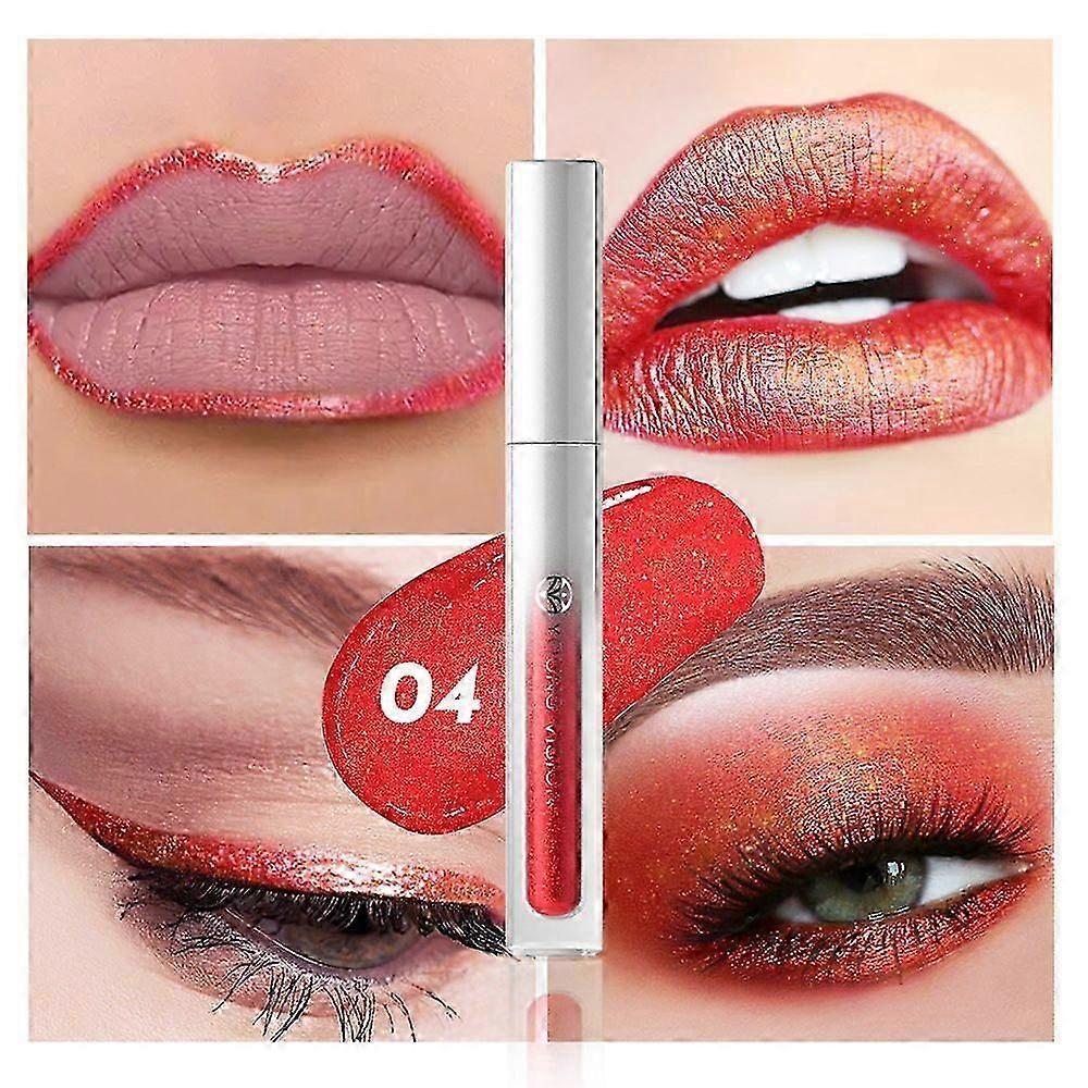 Lip Gloss in 11 Shimmering Colors, Non-Stick Lipgloss, Face Multi-Purpose Pearlescent Liquid Eyeshadow, Long-Lasting Waterproof Smudge Proof Liquid L