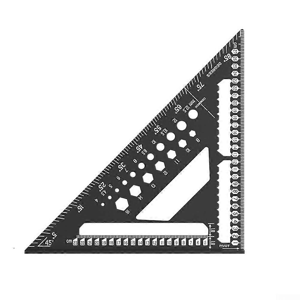 Angle Measurement Tool For Woodworking 45/90 Degree Guide Black Aluminum Precision Carpentry Angle Finder
