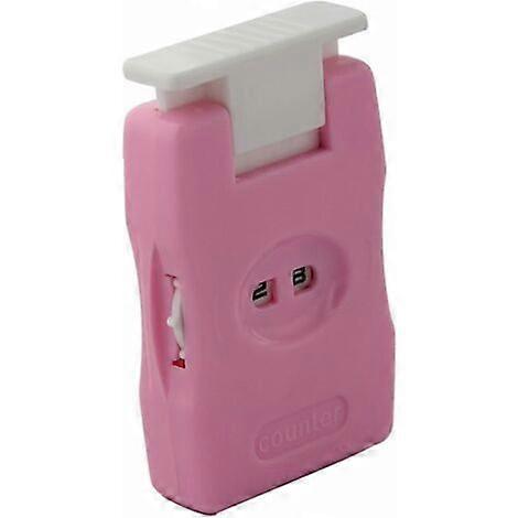 Manual Row and Stitch Counter for Knitting/Crochet Tool for Home, Travel - Pink