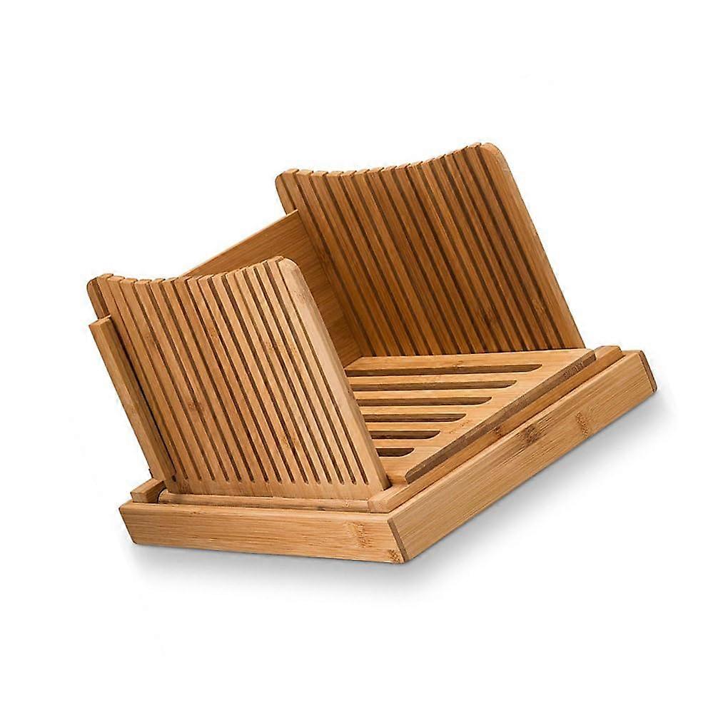 Bamboo Bread Slicer Board Set Natural Bamboo Material Universal Slicing Tool Slice Tray Accessories Kitchen Gadget
