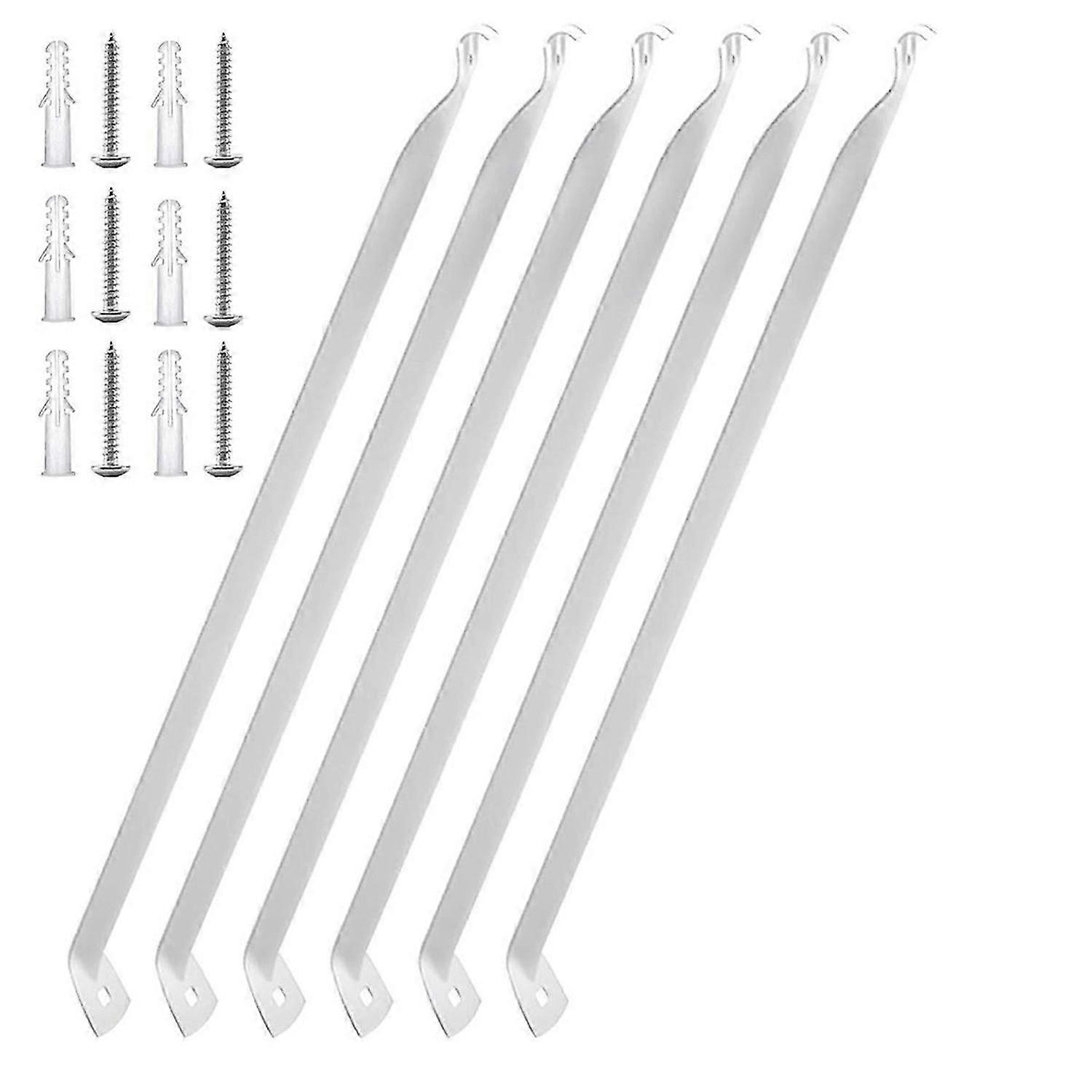 6 Pcs Wire Shelf Brackets, Support Brackets for 12-Inch Deep Wire Shelving, Closet Shelving Accessor