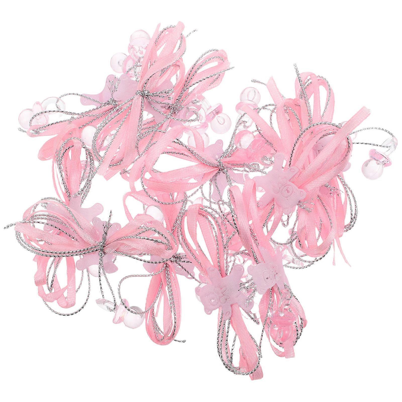 Butterfly Knot Twist Tie Bows for Birthday Party Decoration Pink