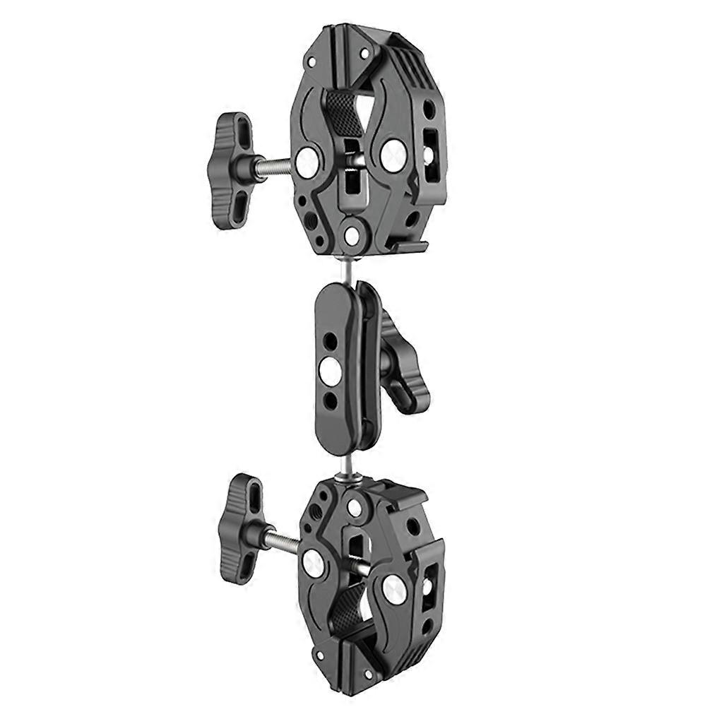 Super Clamp Articulating Magic Arm Clip 360° Dual-Head Super Clamp for Umbrella Monitor LED Light Action Camera Clip