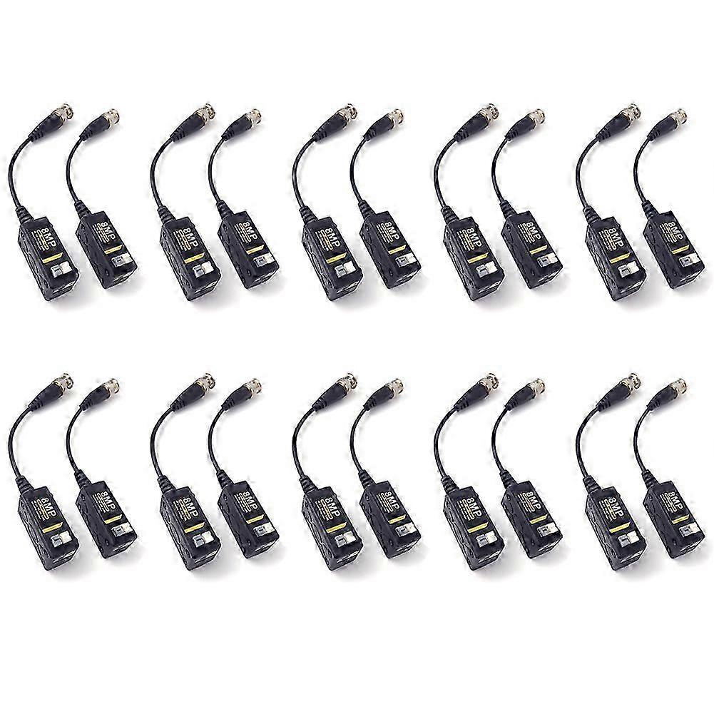 suitable for 10 Pairs HD BNC Video Balun 8MP 1080P 720P Transceivers UTP Cat5 HD CVI TVI AHD for CAMERA-jc