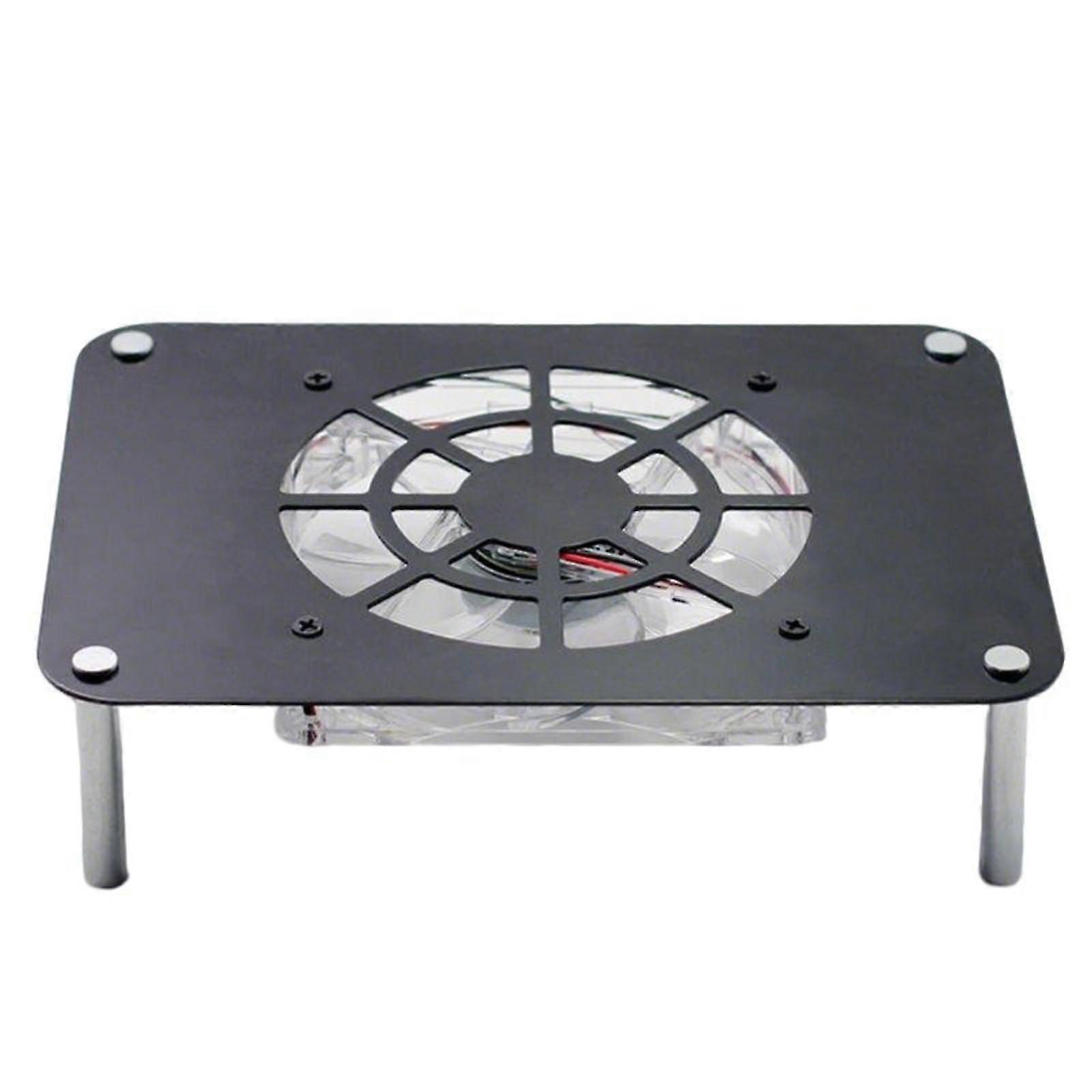 Wireless Routers Cooling Base Coolers Fan Set-top Box Networking WIFI Bracket Coolers for PC Desktop Silver
