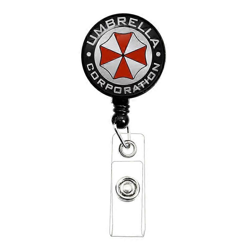 Retractable Badge Reel Movie Umbrella ID Card Name Card Display Tag Staff Card Badge Holder ECG Echometer