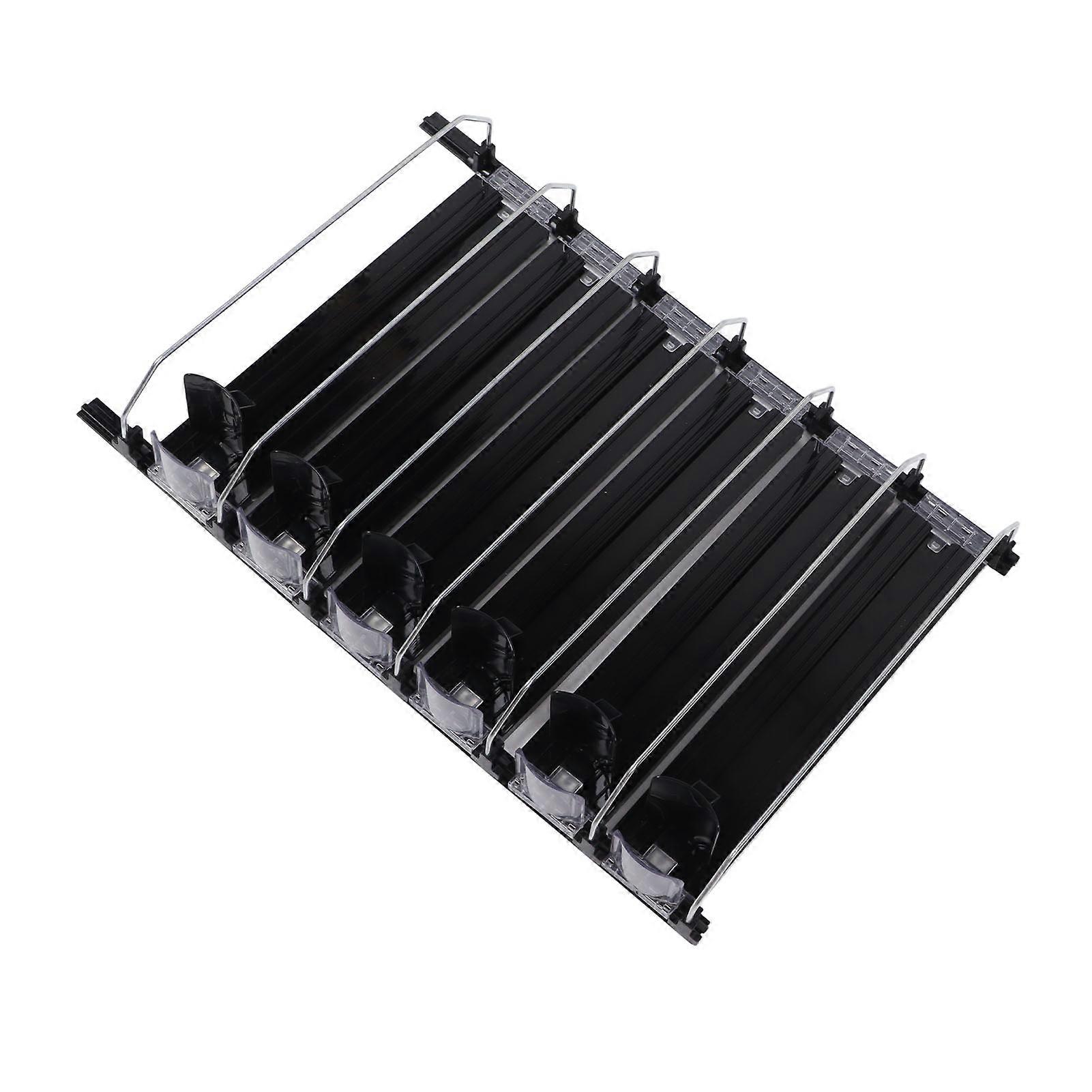 Automatic Black Self-Pushing Can Organizer 31cm Adjustable Width
