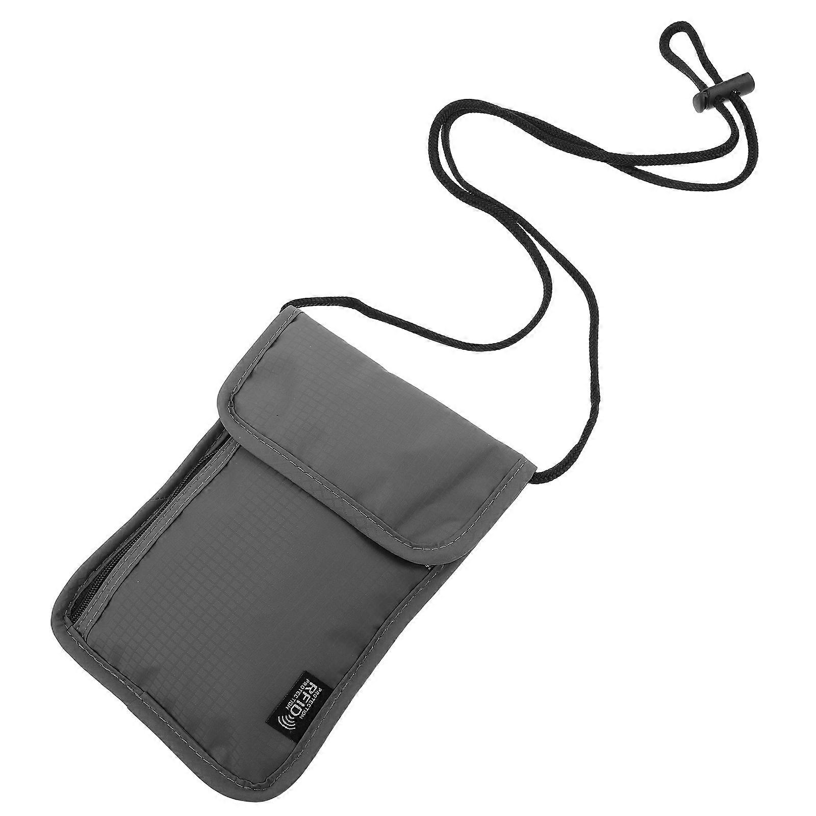 Multifunctional Passport Holder Neck Wallet for Travel Essentials Organizer