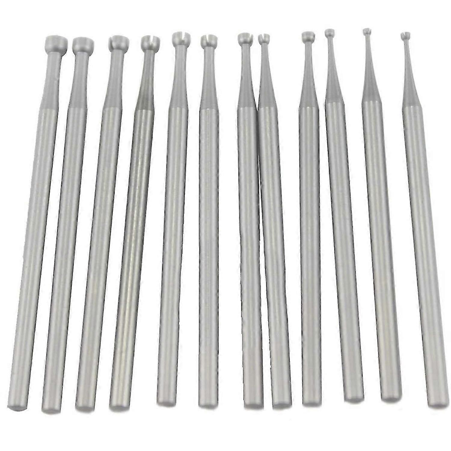12 Pcs Open Mouth Cup Burr - 3/32In Shank Open Mouth Cup Shape Wire Rounder Bits Jewelry Setting Lap