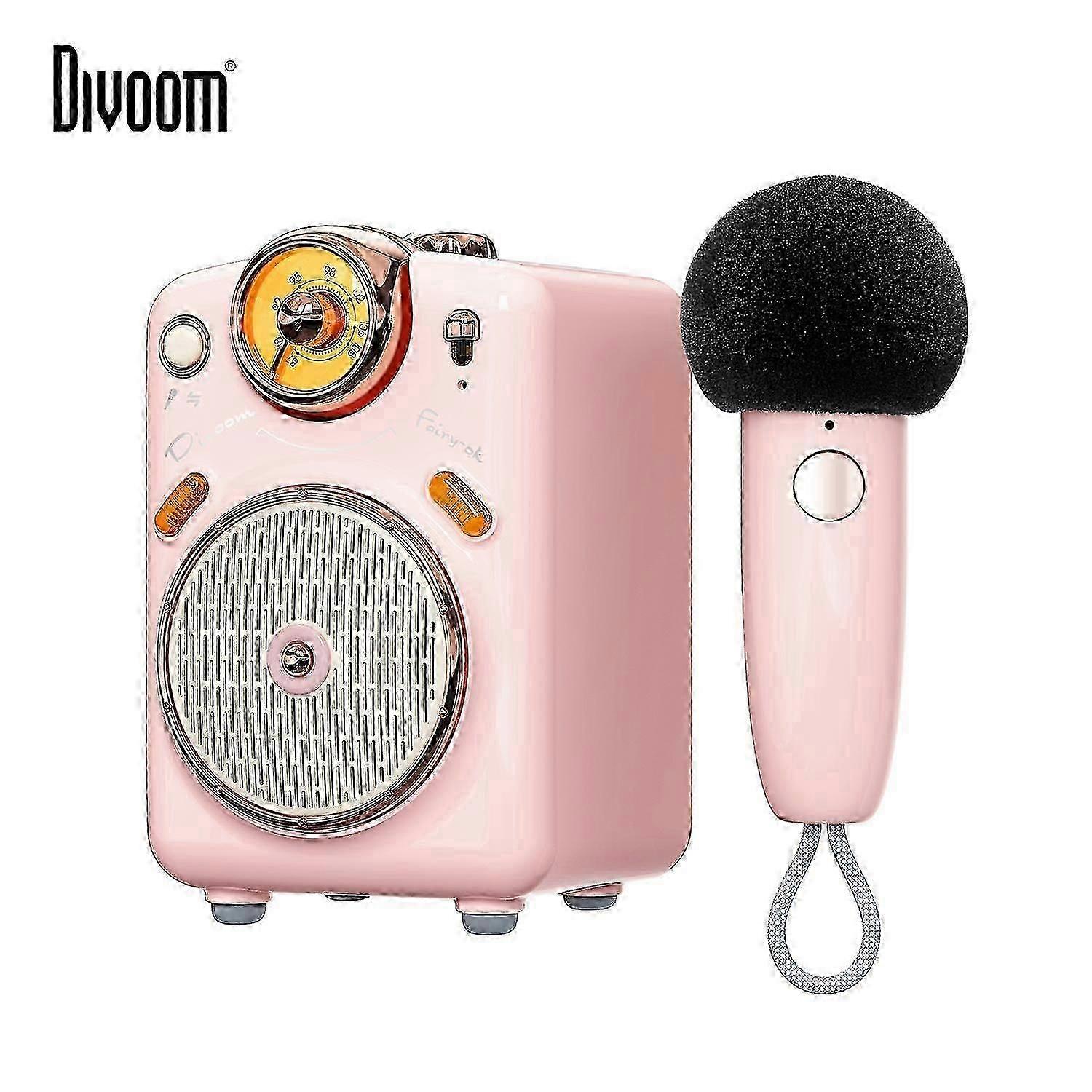 Divoom Fairy-OK Portable Bluetooth Speaker with Microphone Karaoke Function with Voice Change, FM Radio, TF Card