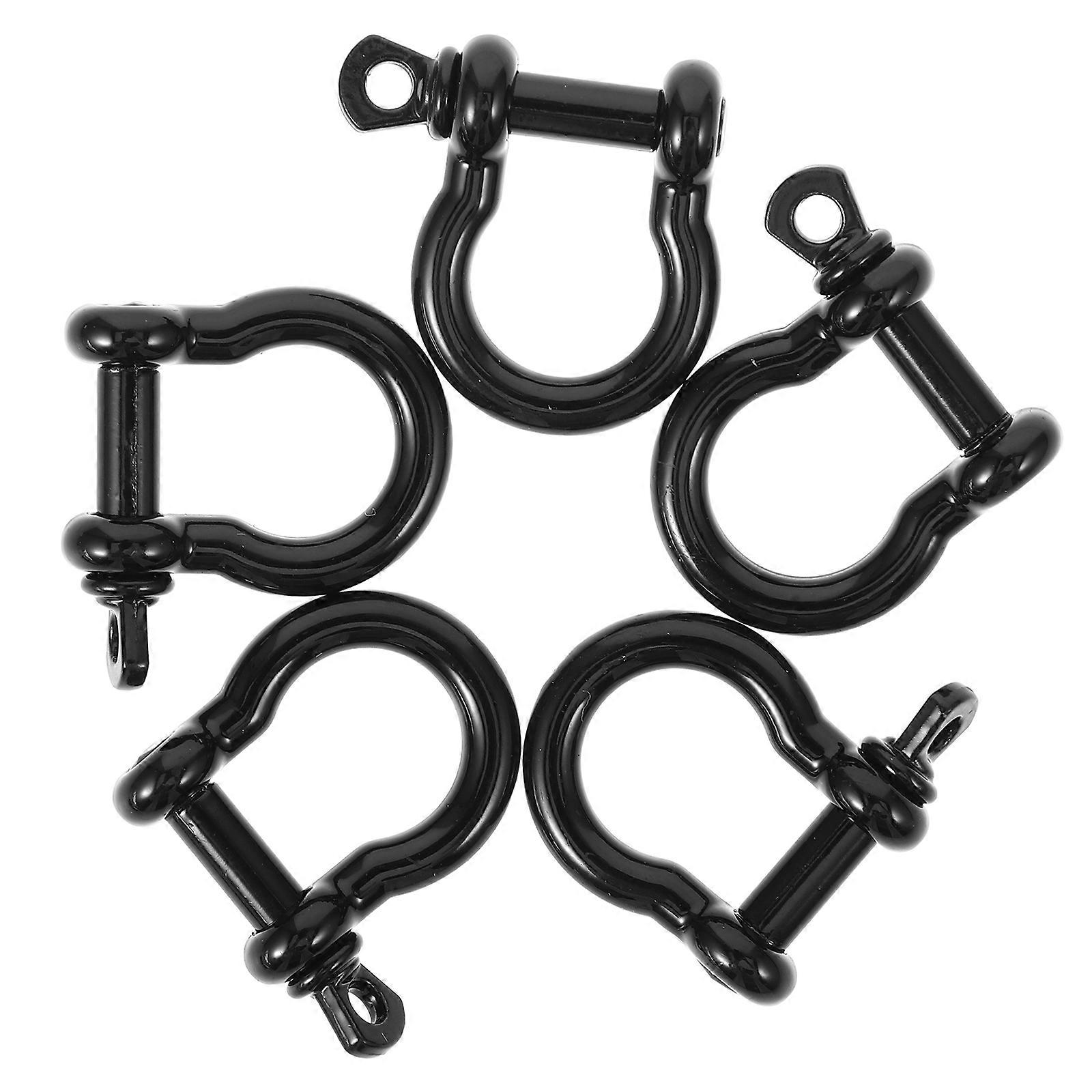 Durable D-Shaped Horseshoe Buckle for Purse Chain Hardware 10Pcs Black