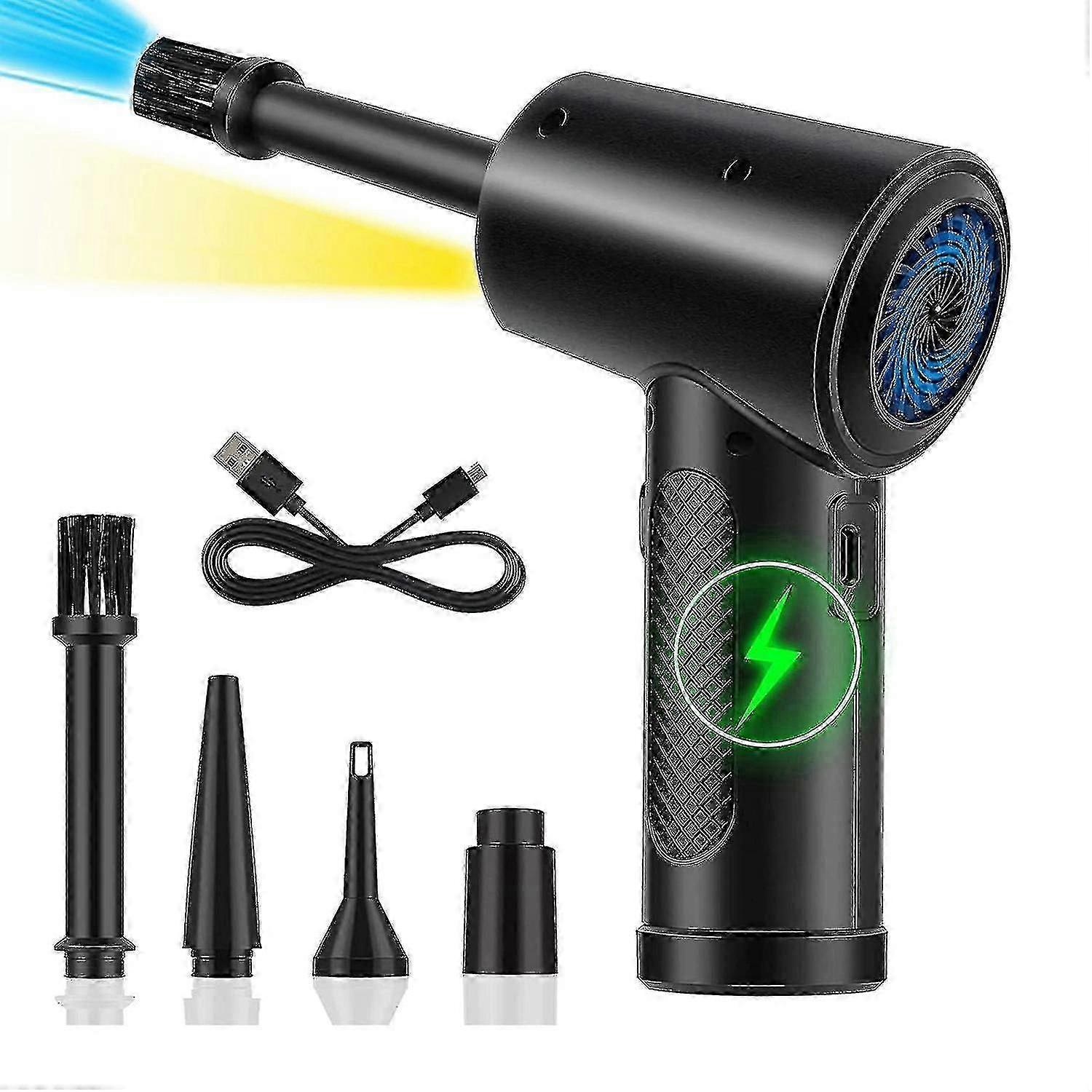 Cordless Electric Air Duster - 3 Wind Speeds, Computer & Electronics Cleaner