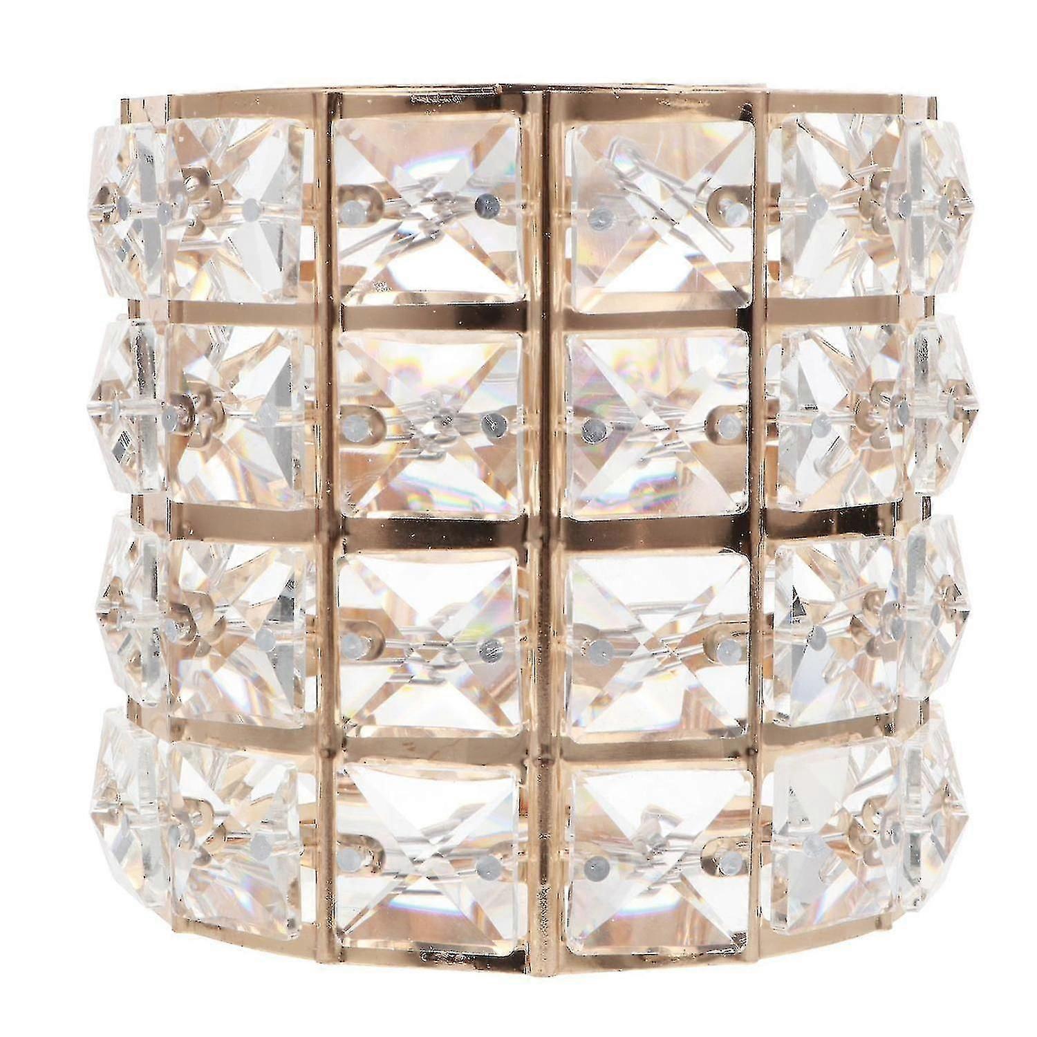 1pc Crystal Ceiling Lamp Shade Ceiling Lamp Accessory Delicate Lightshade Golden