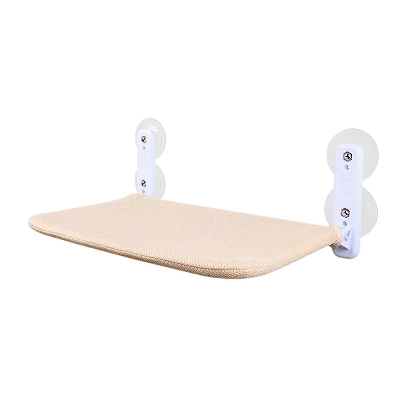 Cat Hammocks Indoor Foldable Cat Seat With Suction Cup Window Perch Beige 52 x 30 cm P