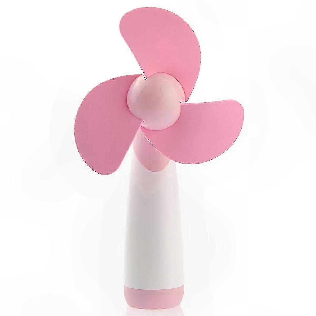 Portable Mini Handheld Fan with Battery Powered Blades (Pink)