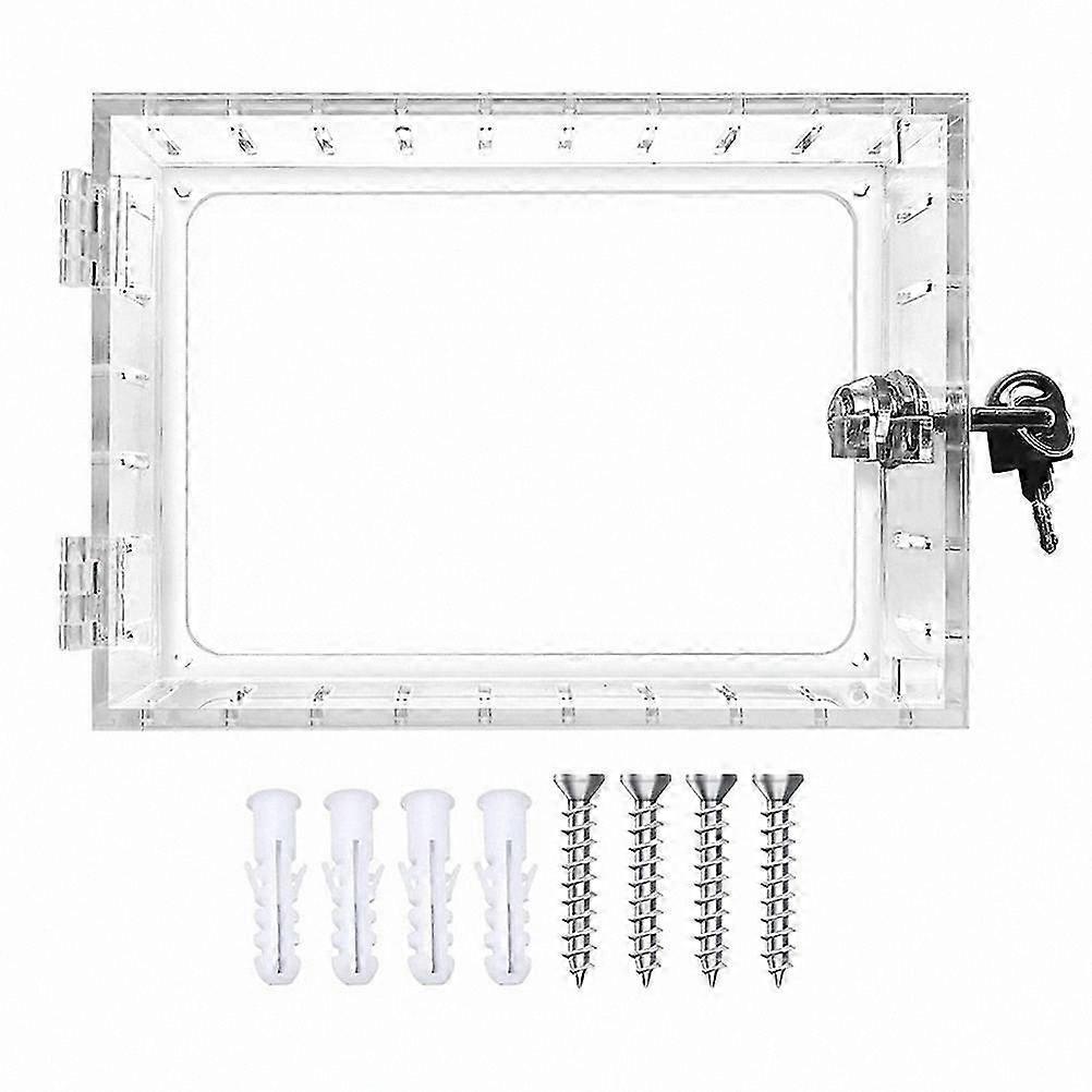 Protective Thermostat Enclosure with Clear Cover, Key Access Tool, Wall-Mounted Design, Visible Control Panel, Sturdy Build Quality