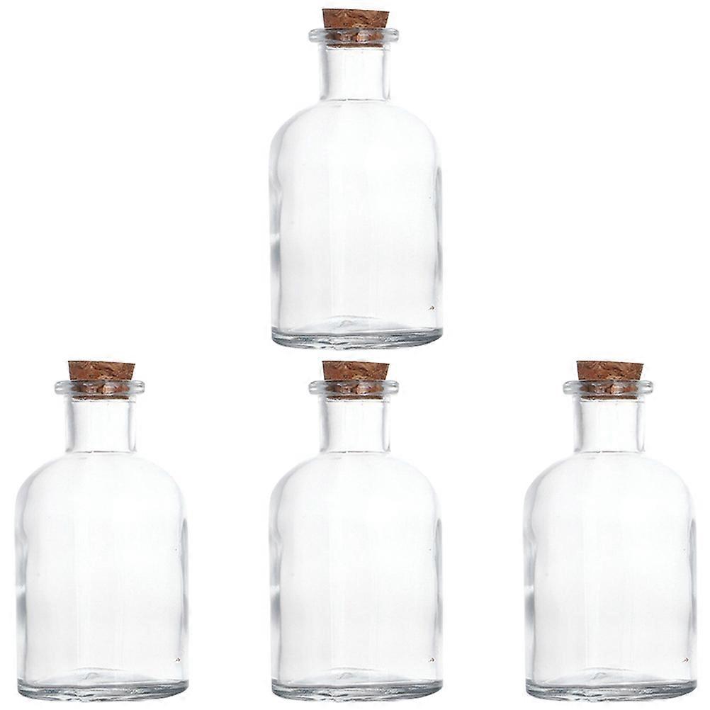 Wishing Bottles Glass Storage Bottle for Decor 8Pcs Transparent Set