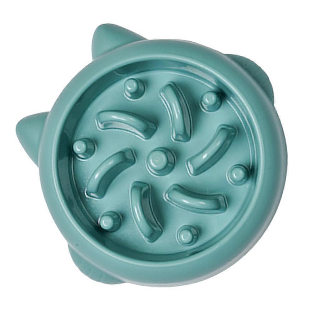 Puzzle Slow Feeder Bowl For Dogs Green Round Shape Reduces Vomiting Enhances Digestion 1Set
