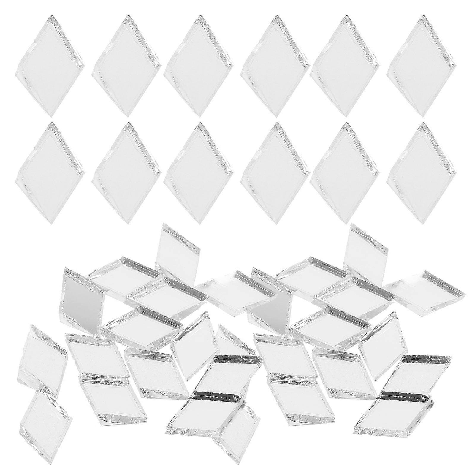 2Pcs 1 Bag Glass Mosaic Tiles for Crafts Decorative Assorted Color Use