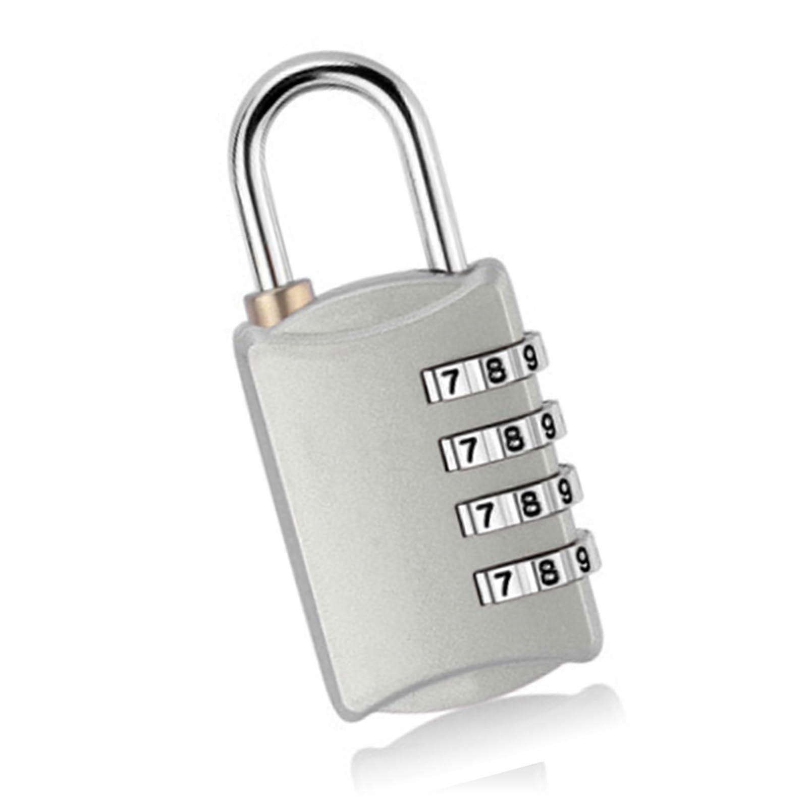 Zinc Alloy Combination Password Coded Lock Travel Security For Luggage, Filing Cabinets, Gym Lockers Silver White
